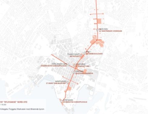 Plantegning av Kirkegata i Oslo